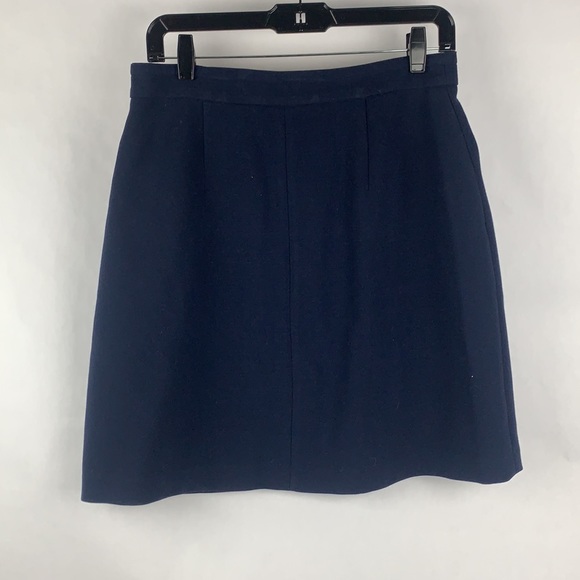 Navy blue military style mini skirt with pockets - Picture 2 of 5